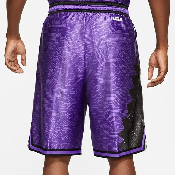 NIKE LEBRON X SPACE JAM GOON SQUAD DRI-FIT BASKETBALL SHORTS Purple DJ3875-560 - Picture 2 of 12